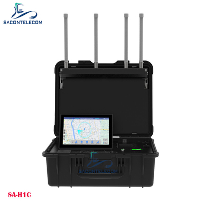 Detector de drones de UAV portátil DJI FPVs Wi-Fi Detecção de drones DIY Até 10km Distância