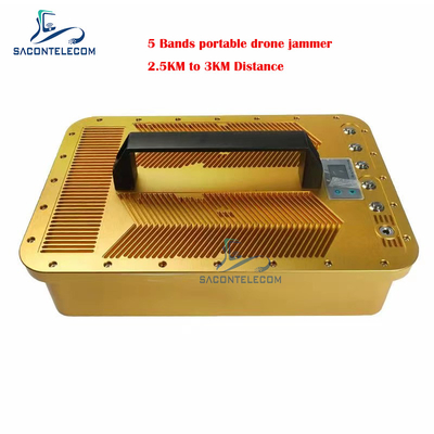 3KM 5 Bandas Portátil Drone Jammer Blocker 900mhz 2.4G GPS1.5G 5.2G 5.8G